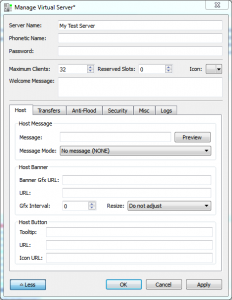 TeamSpeak - Server Config